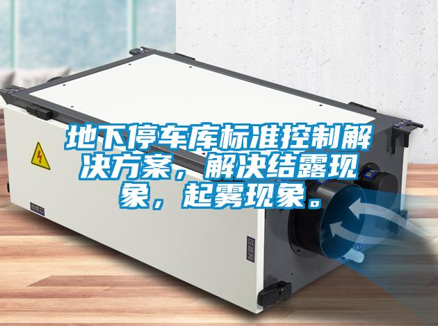 地下停車庫標準控制解決方案，解決結(jié)露現(xiàn)象，起霧現(xiàn)象。