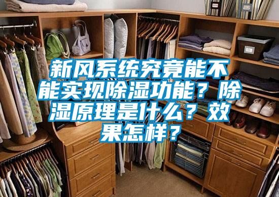 新風系統究竟能不能實現除濕功能？除濕原理是什么？效果怎樣？