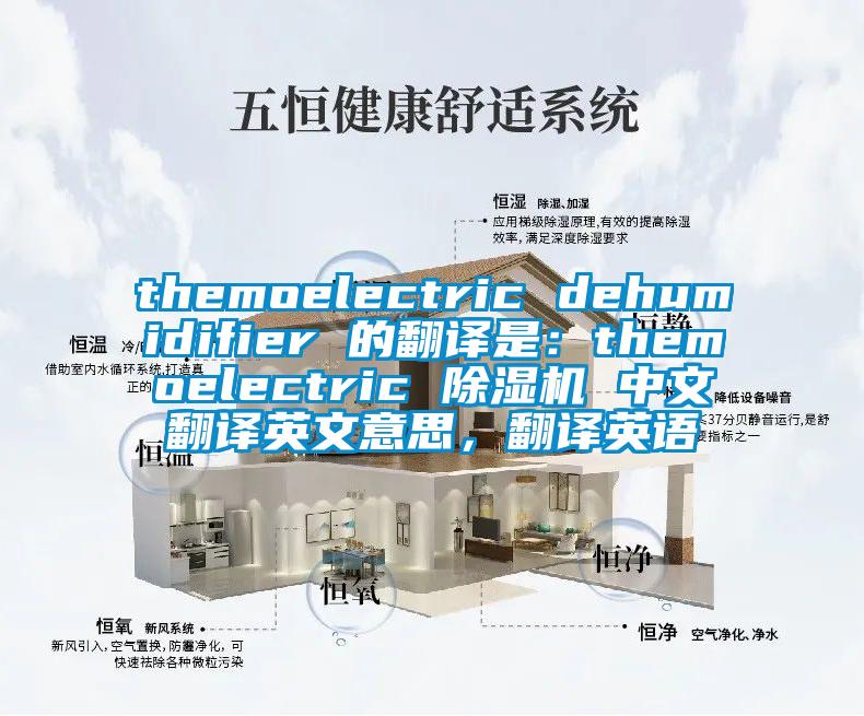 themoelectric dehumidifier 的翻譯是：themoelectric 除濕機(jī) 中文翻譯英文意思，翻譯英語