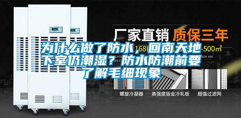 為什么做了防水，回南天地下室仍潮濕？防水防潮前要了解毛細(xì)現(xiàn)象