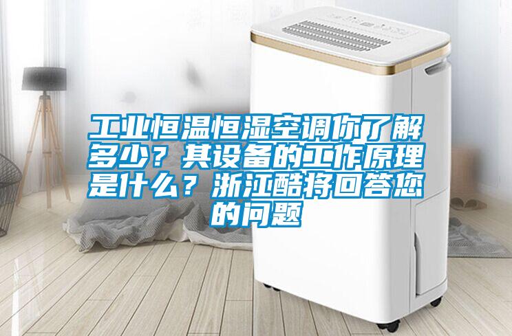 工業(yè)恒溫恒濕空調(diào)你了解多少？其設(shè)備的工作原理是什么？浙江酷將回答您的問題